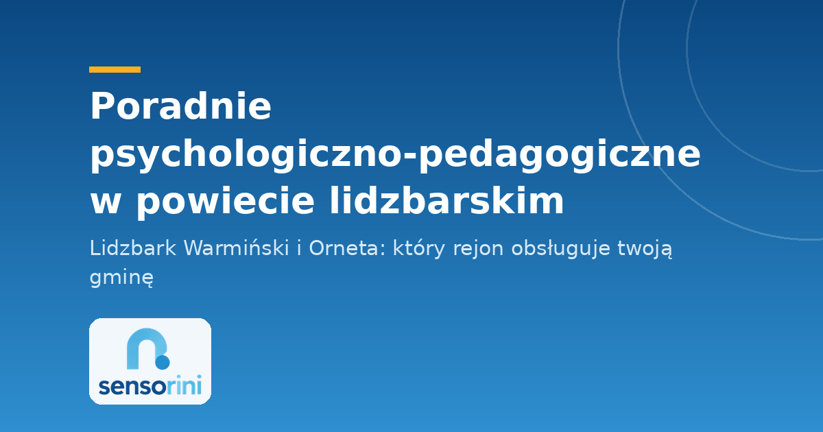 Poradnie psychologiczno-pedagogiczne w powiecie lidzbarskim