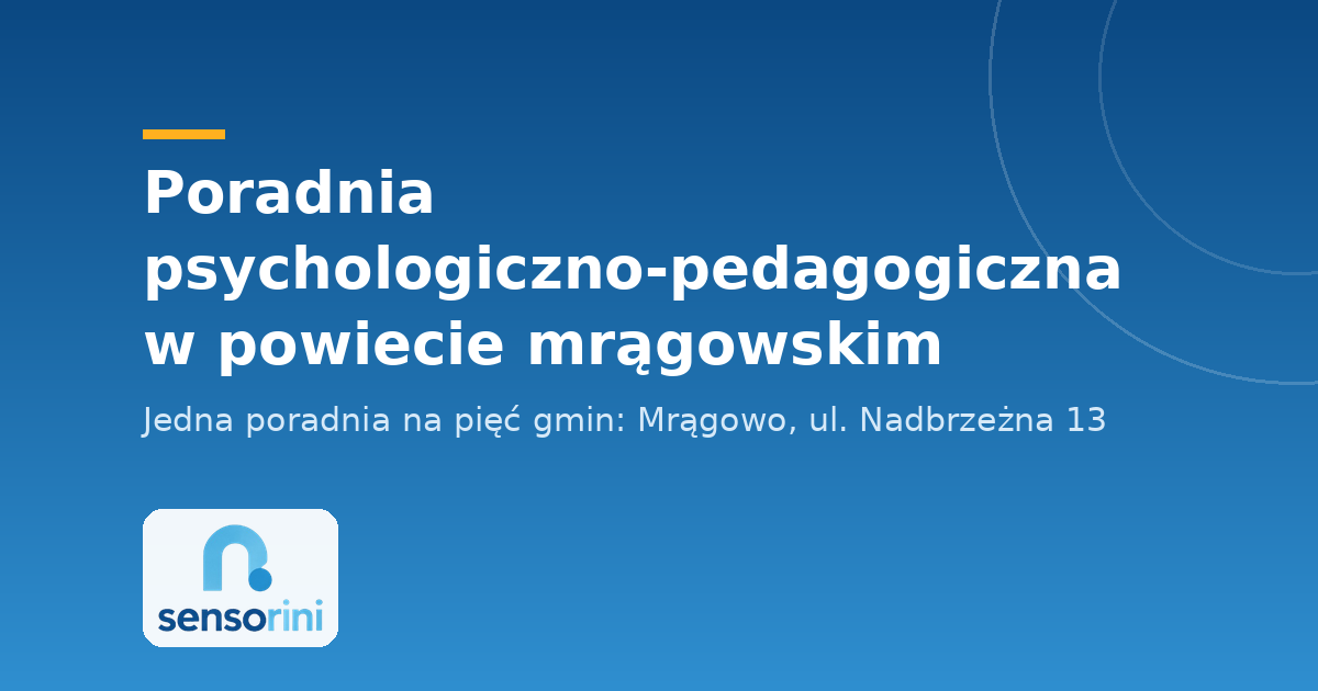Poradnia psychologiczno-pedagogiczna w powiecie mrągowskim