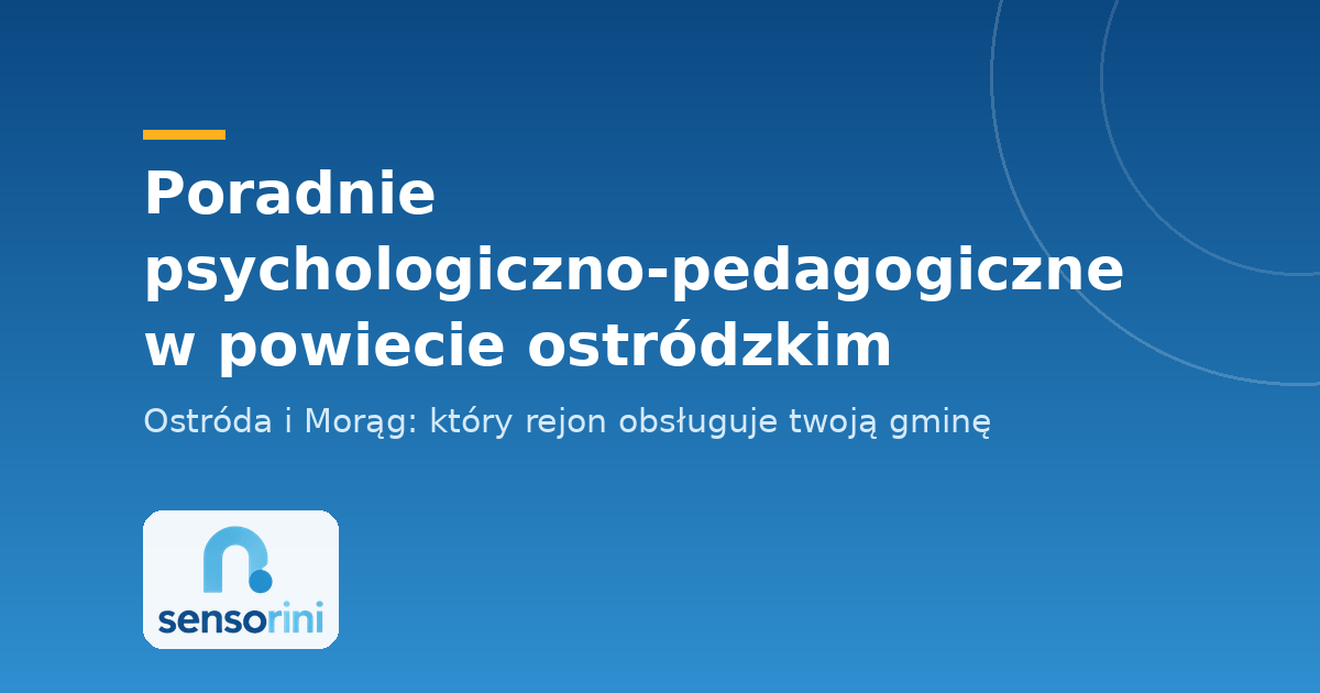 Poradnie psychologiczno-pedagogiczne w powiecie ostródzkim